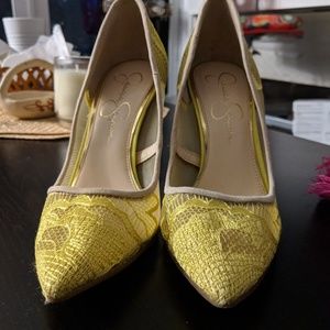 Jessica Simpson lace pumps